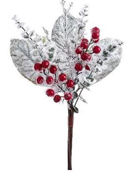 The Christmas Palace Stems & Picks 18" SNOWY BERRY LEAF MAGNOLIA PICK SET OF 6 1 The Christmas Palace Stems & Picks 18" SNOWY BERRY LEAF MAGNOLIA PICK SET OF 6