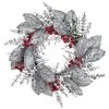 The Christmas Palace 24" SNOWY BERRY LEAF MAGNOLIA WREATH UNLIT Wreaths
