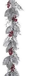The Christmas Palace 5 FT SNOWY BERRY LEAF MAGNOLIA GARLAND Garlands