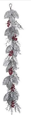 The Christmas Palace 5 FT SNOWY BERRY LEAF MAGNOLIA GARLAND Garlands 1 The Christmas Palace 5 FT SNOWY BERRY LEAF MAGNOLIA GARLAND Garlands