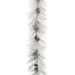 The Christmas Palace 6 FT SNOW PINE GARLAND WITH CONES UNLIT