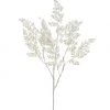 The Christmas Palace Stems & Picks 33" WHITE GLITTER FERN SPRAY SET OF 6