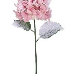 The Christmas Palace 27" PINK SNOWY HYDRANGEA SET OF 6 Pretty In Pink