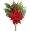 The Christmas Palace Stems & Picks 18" POINSETTIA BERRY PICK SET OF 2