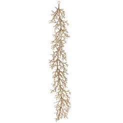 The Christmas Palace 5 FT GOLD ICED GARLAND Garlands