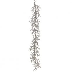 The Christmas Palace Garlands 5 FT SILVER ICED GARLAND