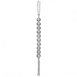 The Christmas Palace Christmas Ornaments 13" CRYSTAL DROP WITH TASSEL ORNAMENT SET OF 6