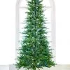 The Christmas Palace 10 FT RUSSIAN FIR SLIM PRE LIT CLEAR & MULTI COLOR LED LIGHTS CHRISTMAS TREES