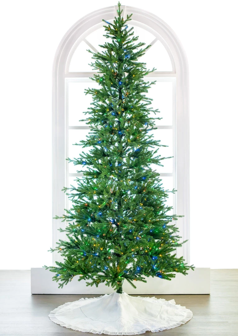 The Christmas Palace Gilded Elegance 12 FT RUSSIAN FIR SLIM PRE LIT CLEAR & MULTI COLOR LED LIGHTS 1 The Christmas Palace Gilded Elegance 12 FT RUSSIAN FIR SLIM PRE LIT CLEAR & MULTI COLOR LED LIGHTS