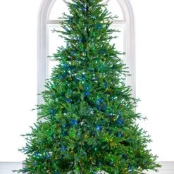 The Christmas Palace 12 FT RUSSIAN PRE LIT CLEAR & MULTI COLOR LED LIGHTS CHRISTMAS TREES