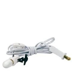 The Christmas Palace VILLAGE ACCESSORY WHITE SINGLE LIGHT CORD SET WITH LIGHT