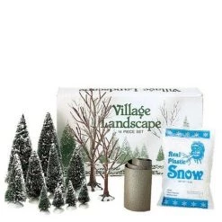 The Christmas Palace Department 56 VILLAGE ACCESSORY LANDSCAPE TREES & SNOWY ROAD SET