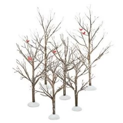 The Christmas Palace Department 56 VILLAGE ACCESSORY BARE BRANCH TREE PACK OF 6