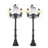 The Christmas Palace VILLAGE ACCESSORY SNOWMAN STREET LIGHTS PACK OF 2 Department 56