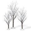 The Christmas Palace Department 56 VILLAGE ACCESSORY FIRST FROST TREES PACK OF 3