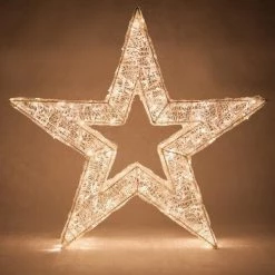 The Christmas Palace 78" LED FIVE POINT 3D STAR WITH WARM WHITE LIGHTS OVERSIZED DECOR