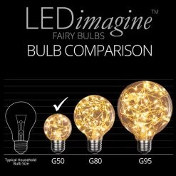 The Christmas Palace G50 WARM WHITE LED FAIRY BULB