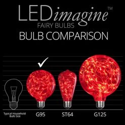 The Christmas Palace G95 RED LED FAIRY BULB