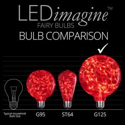 The Christmas Palace G125 RED LED FAIRY LIGHT BULB