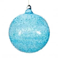 The Christmas Palace Christmas Ornaments 5" TURQUOISE BEADED BUBBLEGUM ORNAMENT
