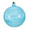 The Christmas Palace Christmas Ornaments 6" TURQUOISE GLASS BEADED BUBBLEGUM ORNAMENT