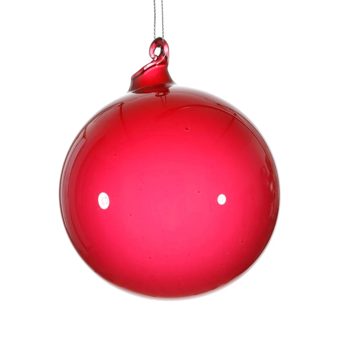 The Christmas Palace 4" DARK BERRY BUBBLEGUM GLASS ORNAMENT SET OF 3 1 The Christmas Palace 4" DARK BERRY BUBBLEGUM GLASS ORNAMENT SET OF 3