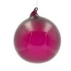 The Christmas Palace 5" BURGUNDY BUBBLEGUM GLASS ORNAMENT
