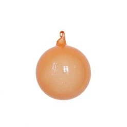 The Christmas Palace 4" PEACH BUBBLEGUM BALL ORNAMENT SET OF 3 Christmas Ornaments