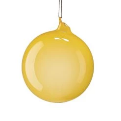 The Christmas Palace Christmas Ornaments 5" YELLOW BUBBLEGUM GLASS ORNAMENT