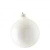 The Christmas Palace 3" WHITE BUBBLEGUM GLASS ORNAMENT SET OF 6 Christmas Ornaments