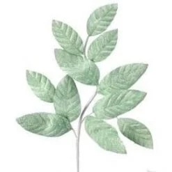 The Christmas Palace Stems & Picks 26" MINT GREEN FROSTED CANDY LEAF SPRAY SET OF 6