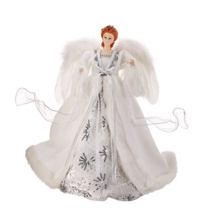 The Christmas Palace 16" WHITE WINTER SNOWFLAKE ANGEL 1 The Christmas Palace 16" WHITE WINTER SNOWFLAKE ANGEL