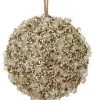 The Christmas Palace 4" GOLD DIAMOND ICED BALL ORNAMENT SET OF 12 Golden Empire
