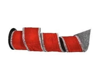 The Christmas Palace Ribbon & Bows 4" X 5YD RED EMBROIDERED JEWEL EDGE VELVET RIBBON 1 The Christmas Palace Ribbon & Bows 4" X 5YD RED EMBROIDERED JEWEL EDGE VELVET RIBBON