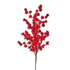 The Christmas Palace 28" RED MIXED BERRY CRABAPPLE SPRAY SET OF 6 Stems & Picks