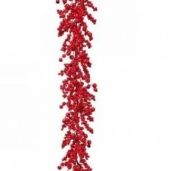 The Christmas Palace Garlands 4 FT RED MIXED BERRY CRABAPPLE GARLAND