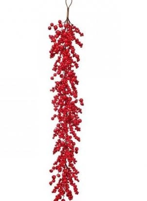 The Christmas Palace Garlands 4 FT RED MIXED BERRY CRABAPPLE GARLAND 1 The Christmas Palace Garlands 4 FT RED MIXED BERRY CRABAPPLE GARLAND