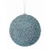The Christmas Palace All About The Blues 6" BLUE METALLIC MINI BEAD BALL ORNAMENT SET OF 6