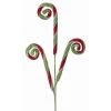 The Christmas Palace Stems & Picks 30" GLITTER RHINESTONE STRIPED CANDY CANE PICK SET OF 6
