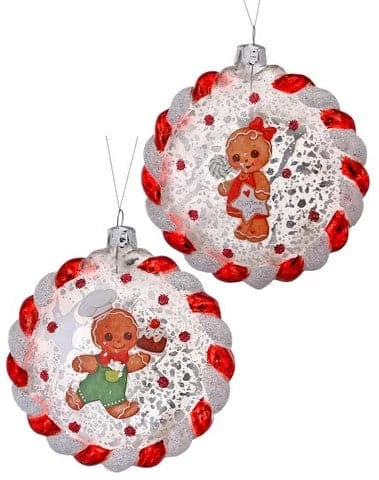The Christmas Palace 4" GINGERBREAD MERCURY GLASS ORNAMENT SET OF 6 Christmas Ornaments 1 The Christmas Palace 4" GINGERBREAD MERCURY GLASS ORNAMENT SET OF 6 Christmas Ornaments