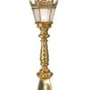 The Christmas Palace 24" GOLD LED GILDED ORNATE LAMP POST BATTERY OPERATED