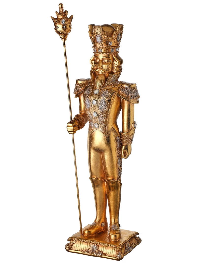 The Christmas Palace 6 FT GOLDEN NUTCRACKER WITH STAFF 2 The Christmas Palace 6 FT GOLDEN NUTCRACKER WITH STAFF
