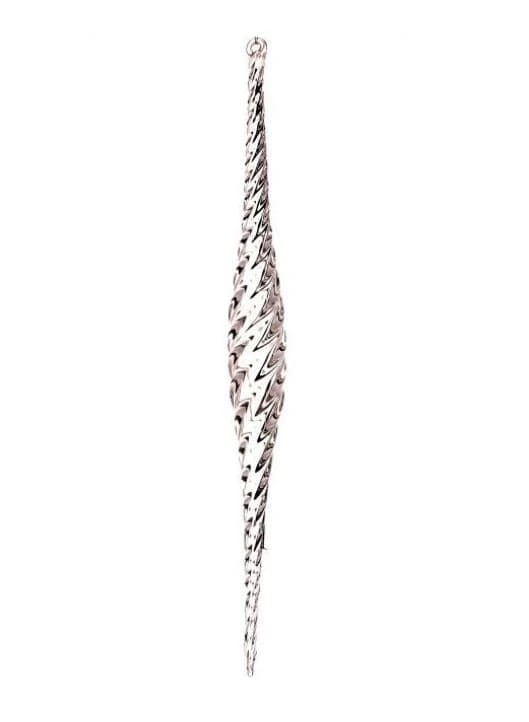 The Christmas Palace Christmas Ornaments 16" CLEAR GLASS TWISTED FNIAL ICICLE ORNAMENT SET OF 6 1 The Christmas Palace Christmas Ornaments 16" CLEAR GLASS TWISTED FNIAL ICICLE ORNAMENT SET OF 6