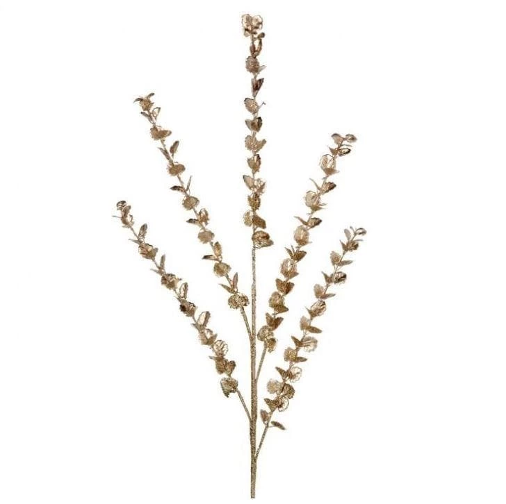 The Christmas Palace 36" GOLD METALLIC EUCALYPTUS SPRAY SET OF 6 Gilded Elegance 1 The Christmas Palace 36" GOLD METALLIC EUCALYPTUS SPRAY SET OF 6 Gilded Elegance