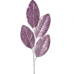 The Christmas Palace 31" LAVENDER MAGNOLIA LEAF SPRAY SET OF 6 Stems & Picks