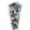 The Christmas Palace 32" FROSTED PINE CONE FRESH BERRY TEARDROP Garlands