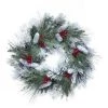 The Christmas Palace Wreaths 30" FROSTED PINE CONE FRESH BERRY WREATH
