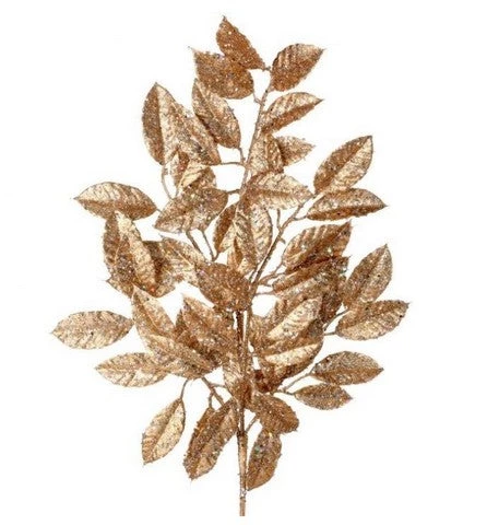 The Christmas Palace 31" CHAMPAGNE CAMELIA LEAF SPRAY SET OF 6 Stems & Picks 1 The Christmas Palace 31" CHAMPAGNE CAMELIA LEAF SPRAY SET OF 6 Stems & Picks