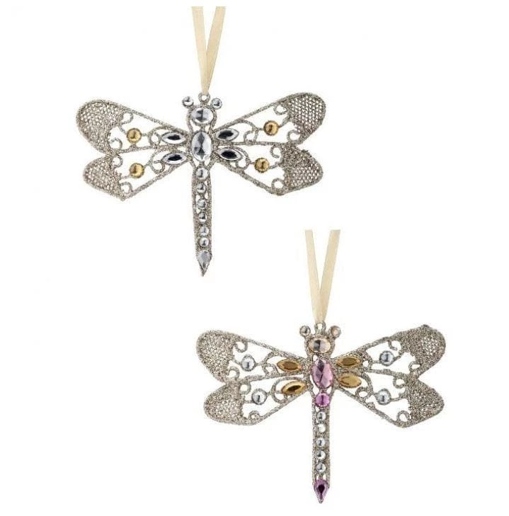 The Christmas Palace 5" JEWELED DRAGONFLY ORNAMENT ASSORTED SET OF 2 Christmas Ornaments 1 The Christmas Palace 5" JEWELED DRAGONFLY ORNAMENT ASSORTED SET OF 2 Christmas Ornaments