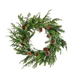 The Christmas Palace 24" REAL TOUCH NORFOLK SPRUCE PINECONE WREATH Wreaths